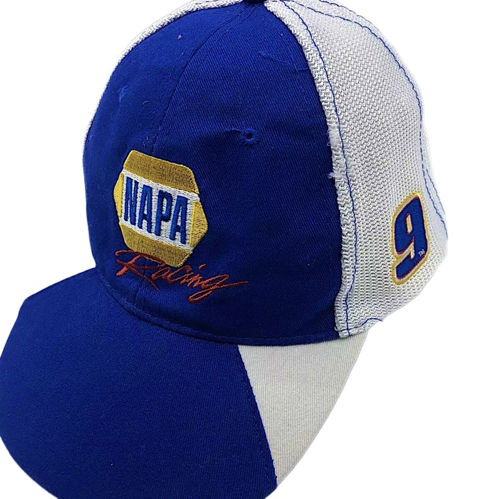 Napa Know How Racing Baseball Cap Number # 9 in Blue and White.